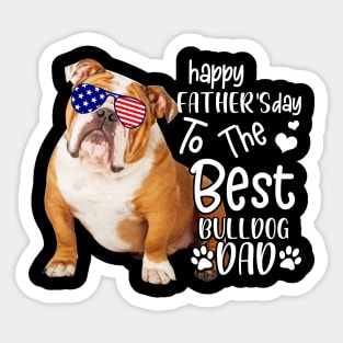 Happy Father's Day To The Best Bulldog Dad Sticker